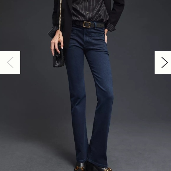 Anthropologie Pilcro Dark Wash Mid Rise Slim Bootcut Jeans Size 23 New Boho - Picture 3 of 16